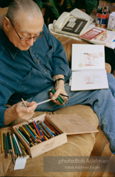 Roy Lichtenstein, Drawing for Interior with Glass Pitcher. 1997-photo©Bob Adelman, artwork ©Estate of Roy Lichtenstein