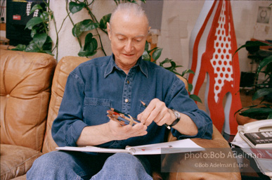 Roy Lichtenstein, Drawing for Interior with Glass Pitcher. 1997-photo©Bob Adelman, artwork ©Estate of Roy Lichtenstein