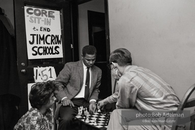 Bibulb family, Brooklyn chapter of the Congress of Racial Equality sit-in at P.S. 200. November, 1962.BE_08-33 001