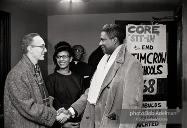 Bibulb family, Brooklyn chapter of the Congress of Racial Equality sit-in at P.S. 200. November, 1962.BE_11-15 001