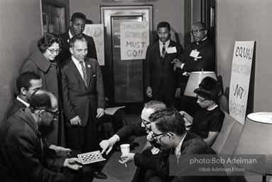 Bibulb family, Brooklyn chapter of the Congress of Racial Equality sit-in at P.S. 200. November, 1962.BE_12-12 001