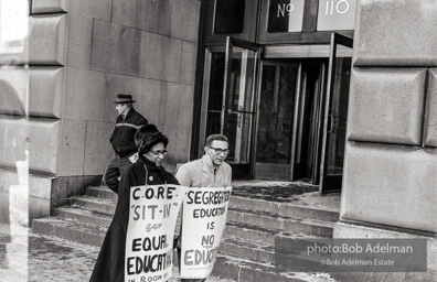 Bibulb family, Brooklyn chapter of the Congress of Racial Equality sit-in at P.S. 200. November, 1962.BE_14-28 001