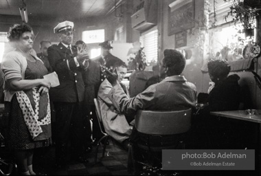 Bayard Rustin being refused service in a Baltimore cafe 1962