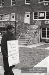 Brooklyn Congress of Racial Equality sit-in against unfair housing policy at Midwood Homes and Westwood Federal savings and loans. Began on Christmas day, 1962. New York City, January, 1963.