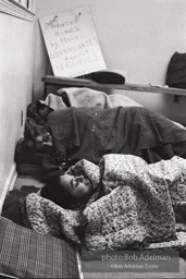 Brooklyn Congress of Racial Equality sit-in against unfair housing policy at Midwood Homes and Westwood Federal savings and loans. Began on Christmas day, 1962. New York City, January, 1963.