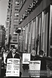 Brooklyn Congress of Racial Equality sit-in against unfair housing policy at Midwood Homes and Westwood Federal savings and loans. Began on Christmas day, 1962. New York City, January, 1963.