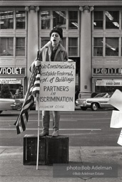Brooklyn Congress of Racial Equality sit-in against unfair housing policy at Midwood Homes and Westwood Federal savings and loans. Began on Christmas day, 1962. New York City, January, 1963.