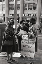 Brooklyn Congress of Racial Equality sit-in against unfair housing policy at Midwood Homes and Westwood Federal savings and loans. Began on Christmas day, 1962. New York City, January, 1963.