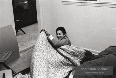 Brooklyn Congress of Racial Equality sit-in against unfair housing policy at Midwood Homes and Westwood Federal savings and loans. Began on Christmas day, 1962. New York City, January, 1963.