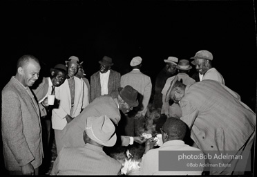 Frank Robinson, CORE field secretary in South Carolina, organized a protest where hundreds of black voters conducted a stand-in to call attention to their inability to register to vote because of lack of staff and the nature of the registration process. Kingstree, SC, March, 1963