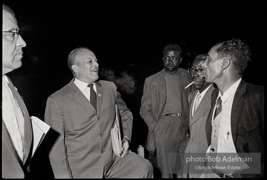 Frank Robinson, CORE field secretary in South Carolina, organized a protest where hundreds of black voters conducted a stand-in to call attention to their inability to register to vote because of lack of staff and the nature of the registration process. Kingstree, SC, March, 1963