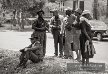 Frank Robinson, CORE field secretary in South Carolina, organized a protest where hundreds of black voters conducted a stand-in to call attention to their inability to register to vote because of lack of staff and the nature of the registration process. Kingstree, SC, March, 1963