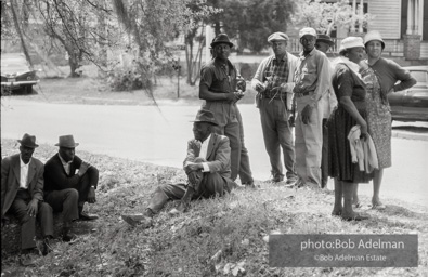 Frank Robinson, CORE field secretary in South Carolina, organized a protest where hundreds of black voters conducted a stand-in to call attention to their inability to register to vote because of lack of staff and the nature of the registration process. Kingstree, SC, March, 1963