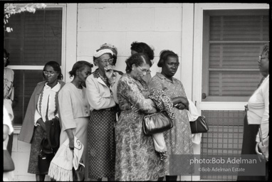 Frank Robinson, CORE field secretary in South Carolina, organized a protest where hundreds of black voters conducted a stand-in to call attention to their inability to register to vote because of lack of staff and the nature of the registration process. Kingstree, SC, March, 1963