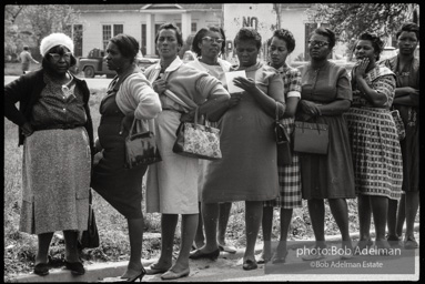 Frank Robinson, CORE field secretary in South Carolina, organized a protest where hundreds of black voters conducted a stand-in to call attention to their inability to register to vote because of lack of staff and the nature of the registration process. Kingstree, SC, March, 1963