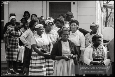 Frank Robinson, CORE field secretary in South Carolina, organized a protest where hundreds of black voters conducted a stand-in to call attention to their inability to register to vote because of lack of staff and the nature of the registration process. Kingstree, SC, March, 1963