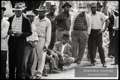 Frank Robinson, CORE field secretary in South Carolina, organized a protest where hundreds of black voters conducted a stand-in to call attention to their inability to register to vote because of lack of staff and the nature of the registration process. Kingstree, SC, March, 1963