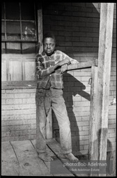 Frank Robinson, CORE field secretary in South Carolina, organized a protest where hundreds of black voters conducted a stand-in to call attention to their inability to register to vote because of lack of staff and the nature of the registration process. Kingstree, SC, March, 1963