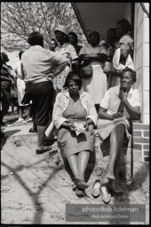 Frank Robinson, CORE field secretary in South Carolina, organized a protest where hundreds of black voters conducted a stand-in to call attention to their inability to register to vote because of lack of staff and the nature of the registration process. Kingstree, SC, March, 1963