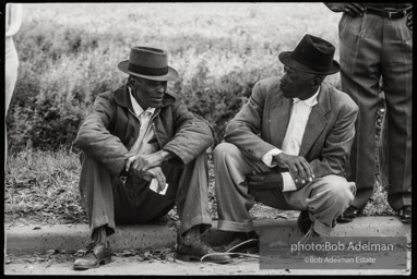 Frank Robinson, CORE field secretary in South Carolina, organized a protest where hundreds of black voters conducted a stand-in to call attention to their inability to register to vote because of lack of staff and the nature of the registration process. Kingstree, SC, March, 1963