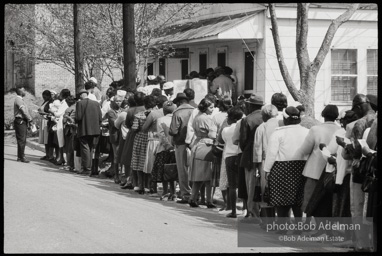 Frank Robinson, CORE field secretary in South Carolina, organized a protest where hundreds of black voters conducted a stand-in to call attention to their inability to register to vote because of lack of staff and the nature of the registration process. Kingstree, SC, March, 1963