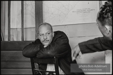 Frank Robinson, CORE field secretary in South Carolina, organized a protest where hundreds of black voters conducted a stand-in to call attention to their inability to register to vote because of lack of staff and the nature of the registration process. Kingstree, SC, March, 1963