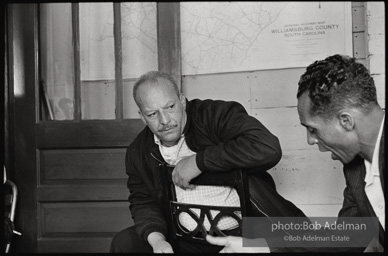 Frank Robinson, CORE field secretary in South Carolina, organized a protest where hundreds of black voters conducted a stand-in to call attention to their inability to register to vote because of lack of staff and the nature of the registration process. Kingstree, SC, March, 1963