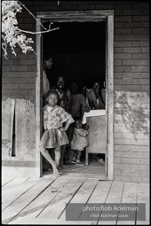 Frank Robinson, CORE field secretary in South Carolina, organized a protest where hundreds of black voters conducted a stand-in to call attention to their inability to register to vote because of lack of staff and the nature of the registration process. Kingstree, SC, March, 1963