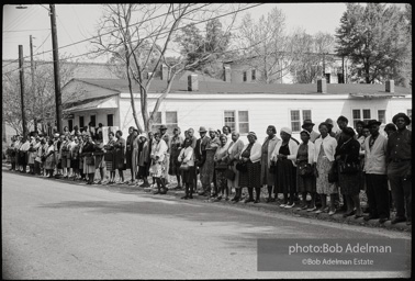 Frank Robinson, CORE field secretary in South Carolina, organized a protest where hundreds of black voters conducted a stand-in to call attention to their inability to register to vote because of lack of staff and the nature of the registration process. Kingstree, SC, March, 1963