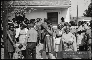 Frank Robinson, CORE field secretary in South Carolina, organized a protest where hundreds of black voters conducted a stand-in to call attention to their inability to register to vote because of lack of staff and the nature of the registration process. Kingstree, SC, March, 1963