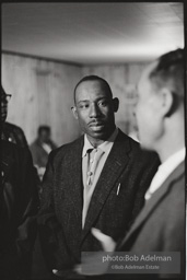 Frank Robinson, CORE field secretary in South Carolina, organized a protest where hundreds of black voters conducted a stand-in to call attention to their inability to register to vote because of lack of staff and the nature of the registration process. Kingstree, SC, March, 1963