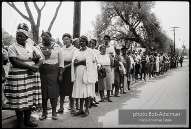 Frank Robinson, CORE field secretary in South Carolina, organized a protest where hundreds of black voters conducted a stand-in to call attention to their inability to register to vote because of lack of staff and the nature of the registration process. Kingstree, SC, March, 1963