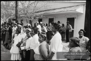 Frank Robinson, CORE field secretary in South Carolina, organized a protest where hundreds of black voters conducted a stand-in to call attention to their inability to register to vote because of lack of staff and the nature of the registration process. Kingstree, SC, March, 1963