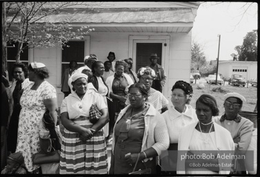 Frank Robinson, CORE field secretary in South Carolina, organized a protest where hundreds of black voters conducted a stand-in to call attention to their inability to register to vote because of lack of staff and the nature of the registration process. Kingstree, SC, March, 1963