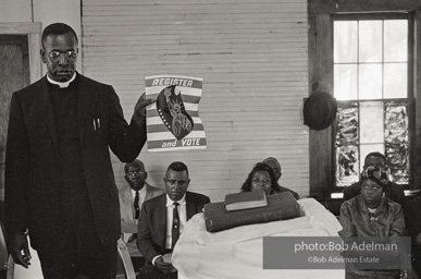 Frank Robinson, CORE field secretary in South Carolina, organized a protest where hundreds of black voters conducted a stand-in to call attention to their inability to register to vote because of lack of staff and the nature of the registration process. Kingstree, SC, March, 1963