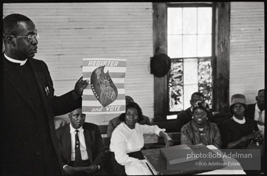 Frank Robinson, CORE field secretary in South Carolina, organized a protest where hundreds of black voters conducted a stand-in to call attention to their inability to register to vote because of lack of staff and the nature of the registration process. Kingstree, SC, March, 1963