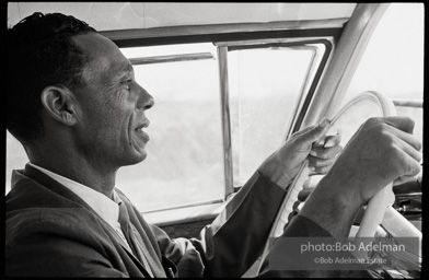 Frank Robinson, CORE field secretary in South Carolina, organized a protest where hundreds of black voters conducted a stand-in to call attention to their inability to register to vote because of lack of staff and the nature of the registration process. Kingstree, SC, March, 1963