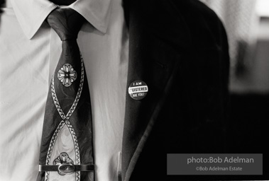 A registered voter sporting his 