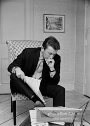 USA. New York City. 1965. Journalist David FROST. That Was The Week That Was (TW3),