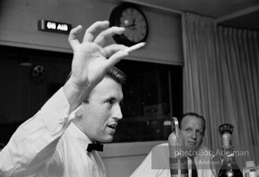 USA. New York City. 1965. Journalist David FROST. That Was The Week That Was (TW3),
