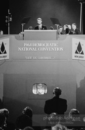 Bobby Kennedy speaks at the 1964 Democratic Convention. Atlantic City, New Jersey.