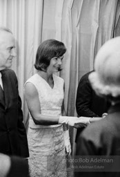 Jacqueline and Robert Kennedy host a reception at the 1964 Democratic National Convention.