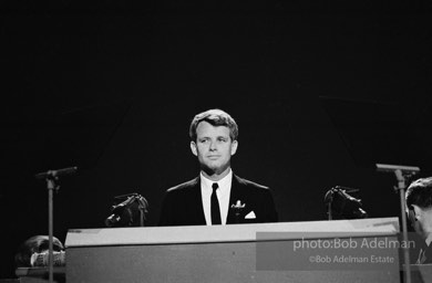 Bobby Kennedy speaks at the 1964 Democratic Convention. Atlantic City, New Jersey.