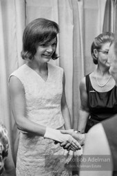 Jacqueline and Robert Kennedy host a reception at the 1964 Democratic National Convention.