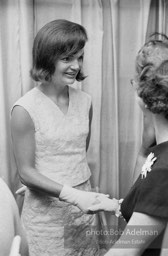 Jacqueline and Robert Kennedy host a reception at the 1964 Democratic National Convention.