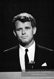 Bobby Kennedy speaks at the 1964 Democratic Convention. Atlantic City, New Jersey.