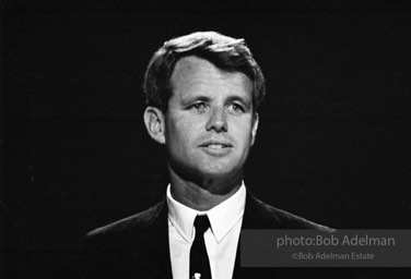 Bobby Kennedy speaks at the 1964 Democratic Convention. Atlantic City, New Jersey.