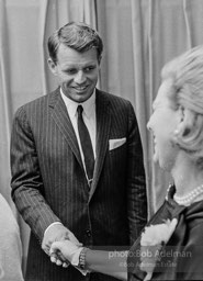 Jacqueline and Robert Kennedy host a reception at the 1964 Democratic National Convention.