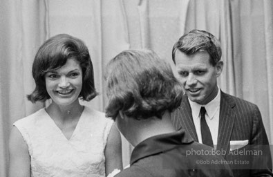 Jacqueline and Robert Kennedy host a reception at the 1964 Democratic National Convention.