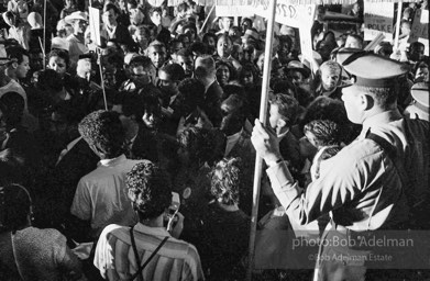 Nighttime demonstration in support of the Mississippi Freedom Democratic Party. Atlantic City, NJ 1964